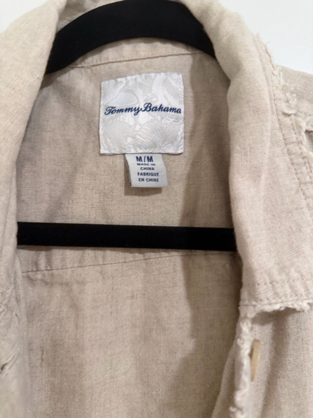 Tommy Bahama Two Palms Linen Raw-Edge Jacket in Natural Size M - Picture 3 of 7